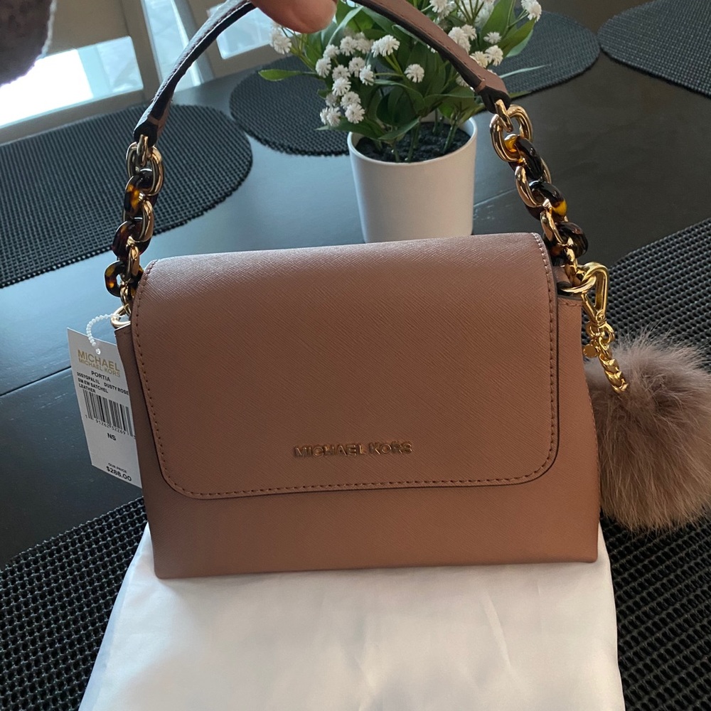 Michael kors Portia flap crossbody "Dusty Rose"
